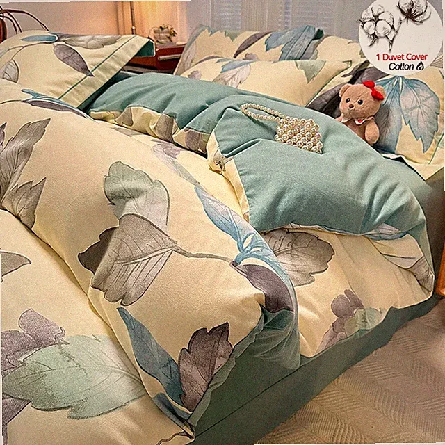 100% Cotton Duvet Cover 1 Pc No Pillowcase Brushed Sanded Surface Ultra Soft