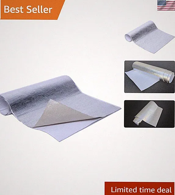 12'' x 24'' Aluminized Heat Shield - Adhesive Backed Thermal Barrier Blanket