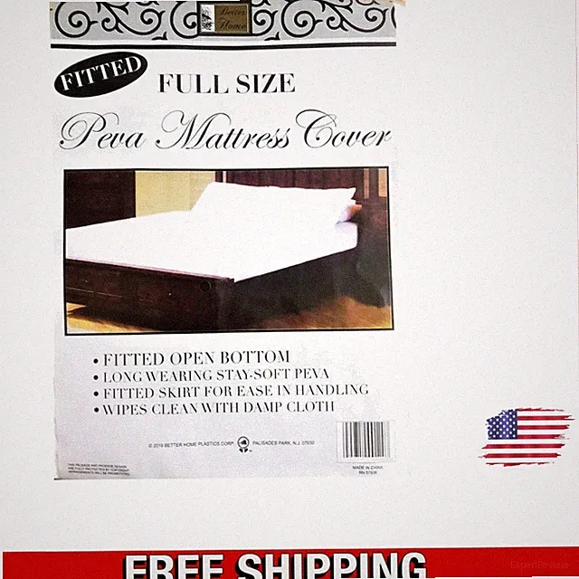 Eco-Friendly PEVA Full Size Fitted Mattress Cover - Waterproof & Dust-Proof