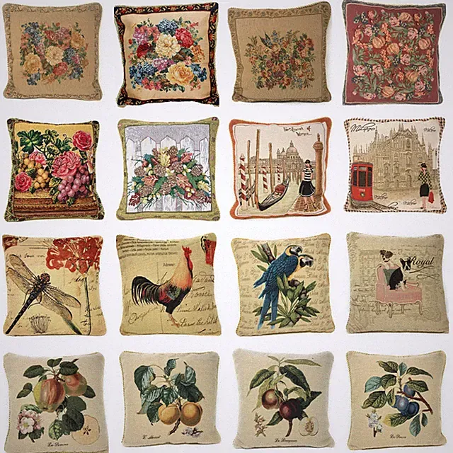 Elegant Vintage Cozy Floral Farmhouse Woven Tapestry Throw Cushion Pillow Covers