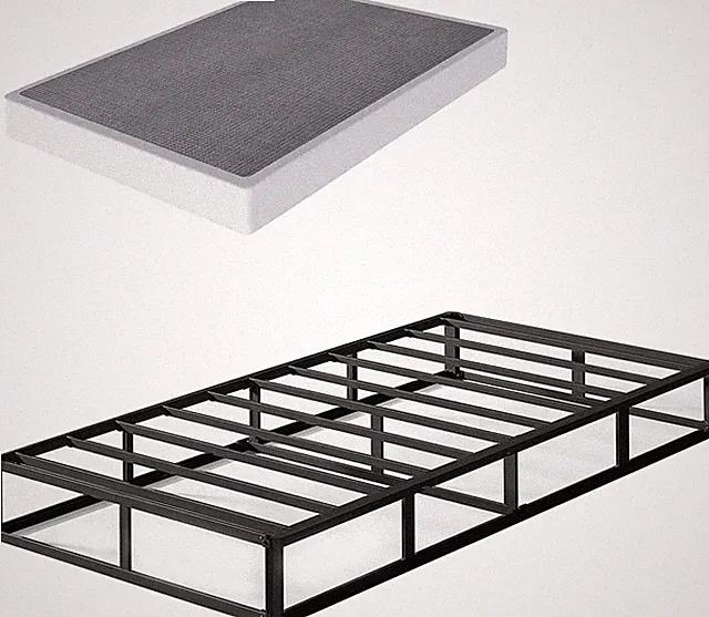 Low Profile Twin Box Spring Set with Easy Clean Bed Skirt & Noise-Free Design