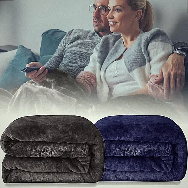 Luxury Flannel Fleece Throw - Extra Soft & Warm Blanket for Bed or Emergency Use