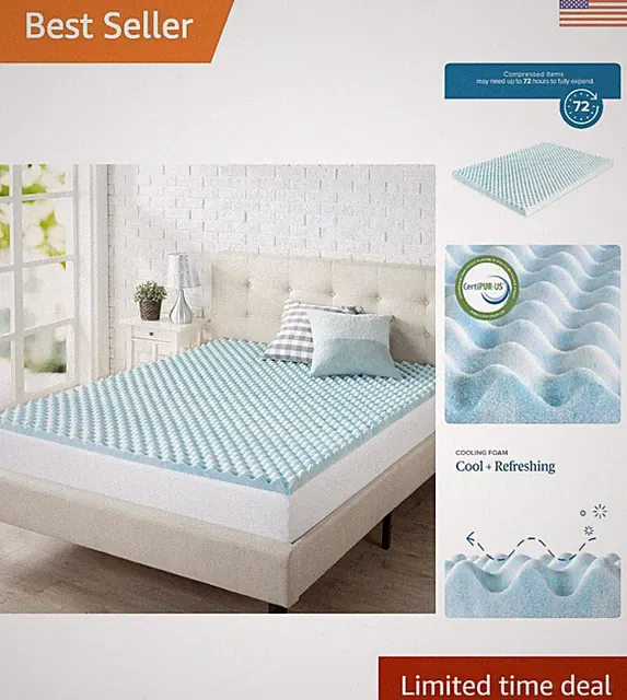 Plush 2-Inch Full Cooling Gel Memory Foam Mattress Topper - CertiPUR Certified