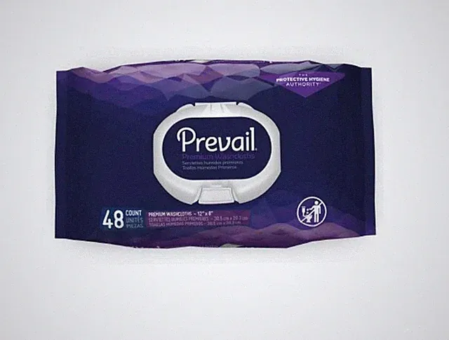 Prevail Quilted Adult Washcloths Unisex Disposable Incontinence Wipes 48 Count