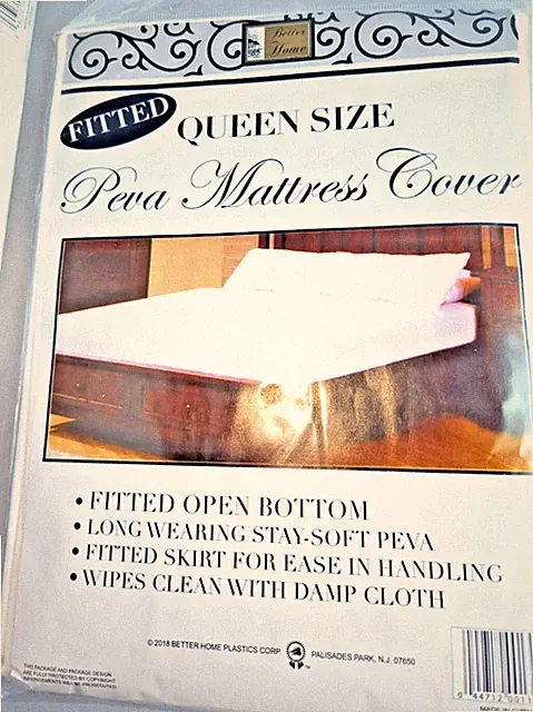queen, mattress cover, 5, open bottom, long wearing, wipes clean, white, PEVA