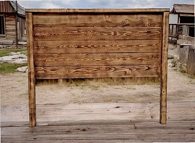 Queen Torched Handcrafted Solid Sturdy Wood Headboard Farmhouse Made In US HBQTR