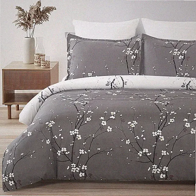 Soft Brushed Microfiber Duvet Cover Set with Zipper Closure and Corner Ties,...