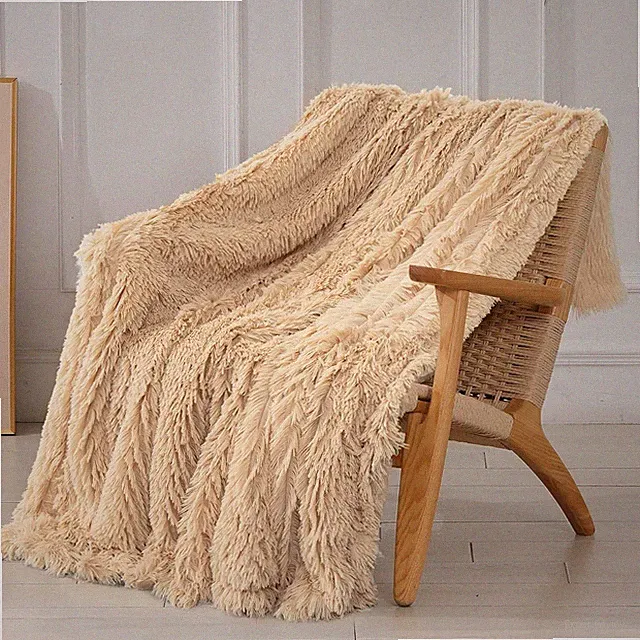 Soft Fluffy Microfiber Throw Blanket 50”x60” - Perfect for All Seasons